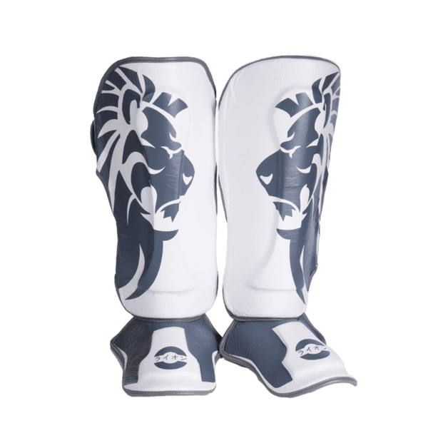 SHIN GUARD-WHITE/GREY - RAION