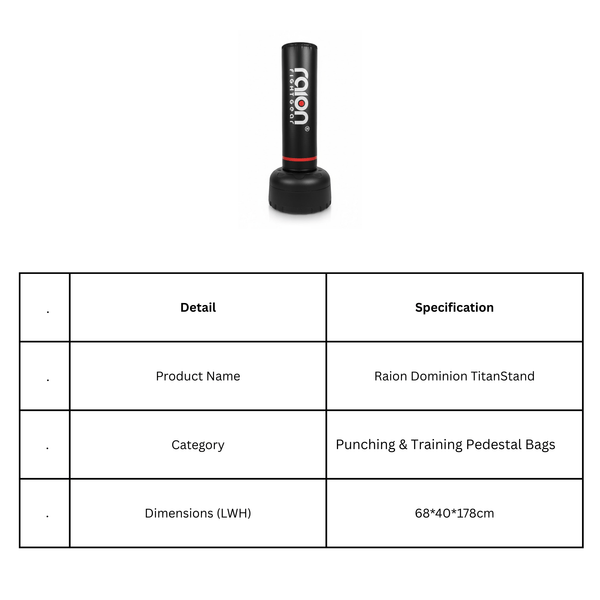 Raion Dominion TitanStand- Standing punch Bag