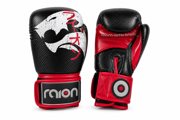 Raion Pro Boxing Gloves - Black/Red